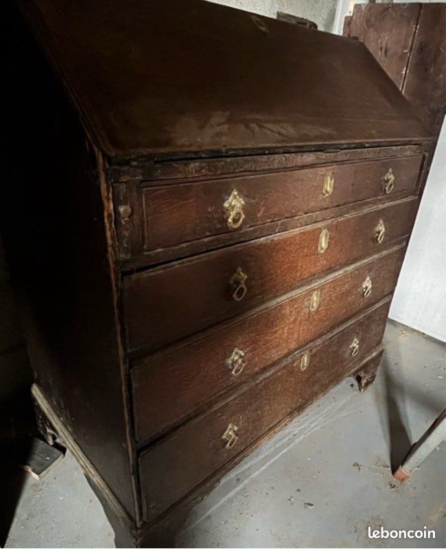 Ancien secrétaire anglais chêne (image 6)