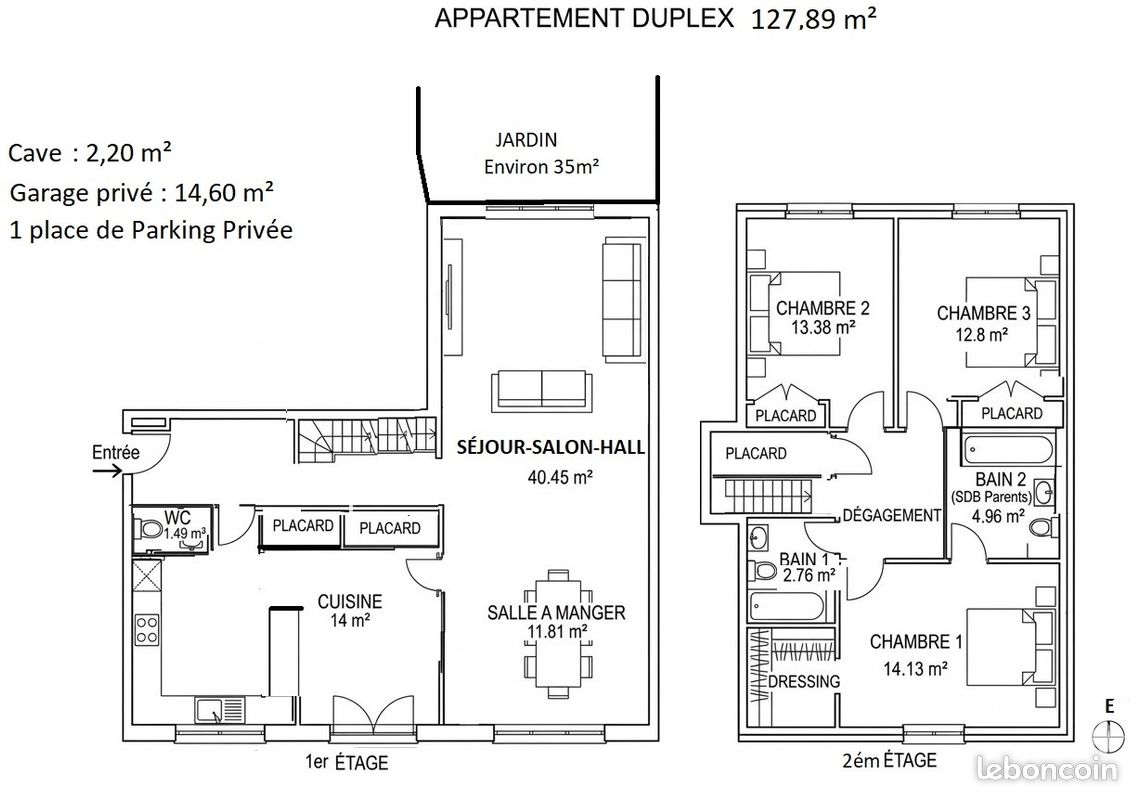 Appartement 5 pièces 128 m² · à Sainte-Foy-lès-Lyon · 128 m² · 490 000 €