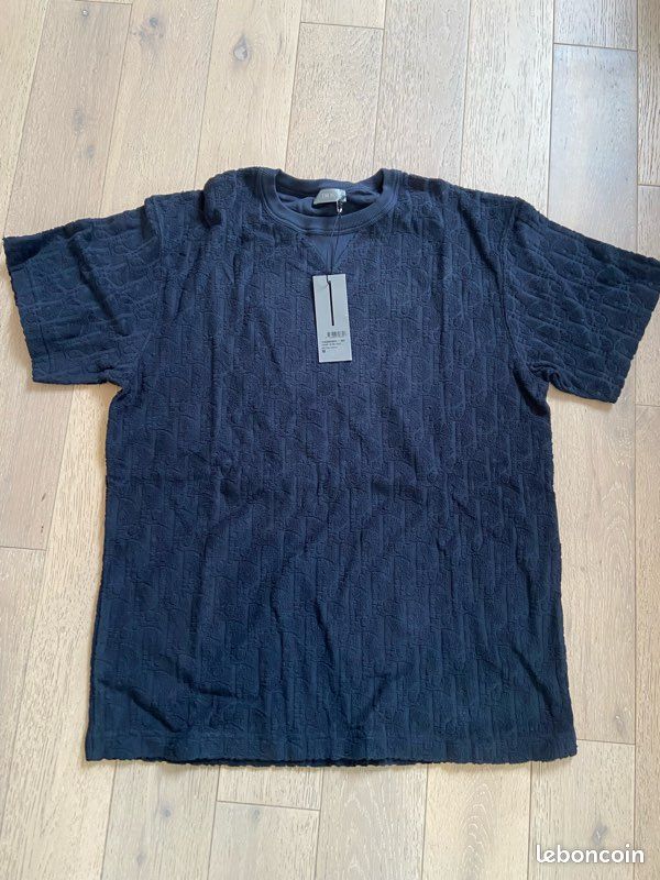 T shirt Dior oblique bleu (image 1)