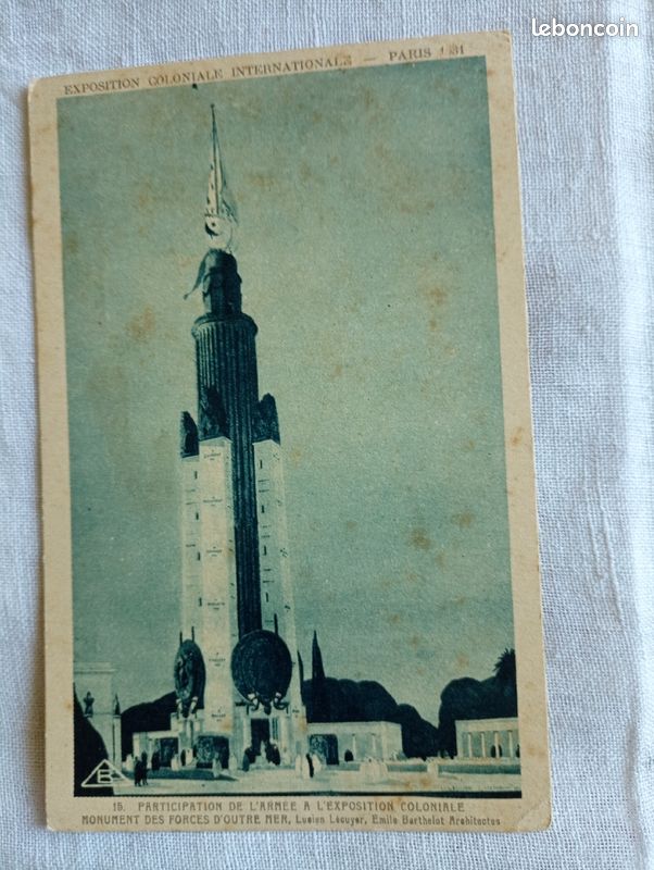 Ancienne carte postale exposition coloniale internationale Paris (image 1)