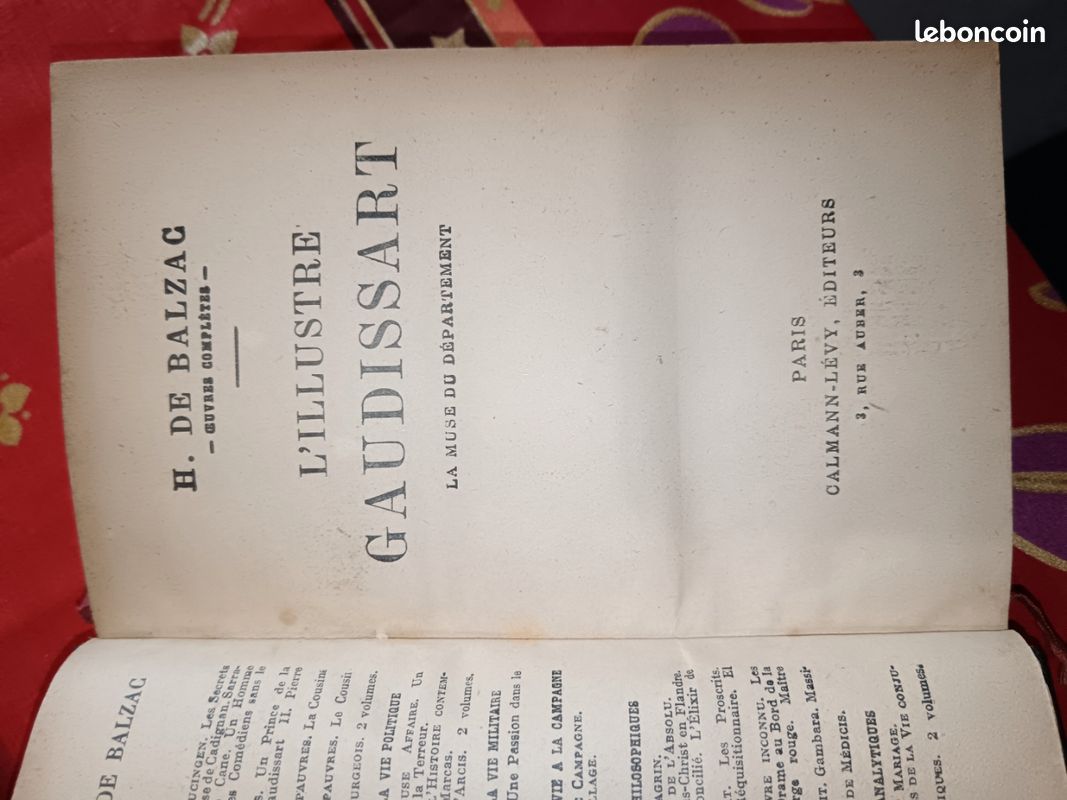 Livre Balzac : L'illustre Gaudissart, 1928 (image 3)