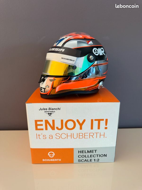 Casque 1/2 Amélioré Jules Bianchi Monaco 2014 Marussia F1 - Collection