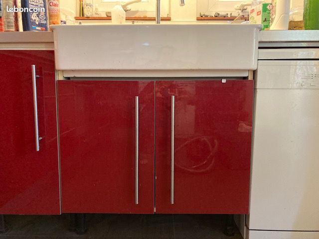 Elément cuisine caisson FAKTUM IKEA façades KALLARP rouge (image 3)