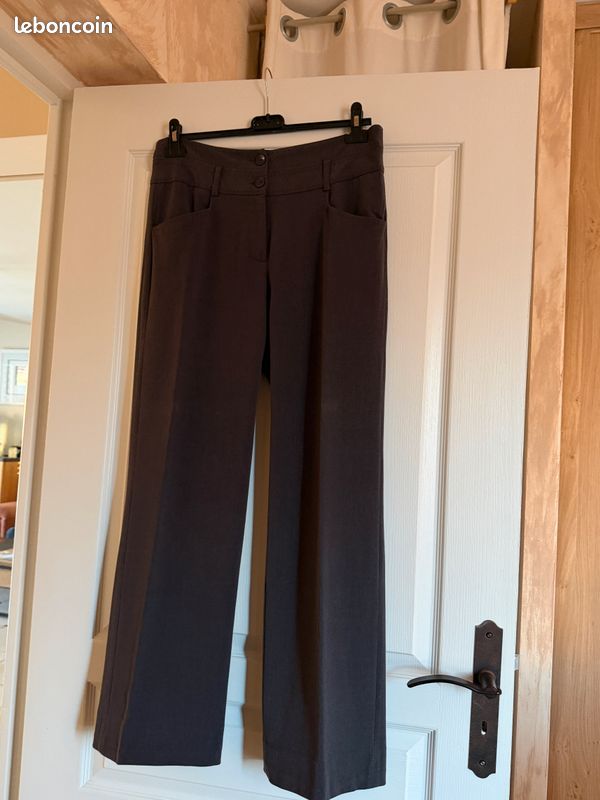 Pantalon coupe large à imprimé | BROWN MIX | M&S CA