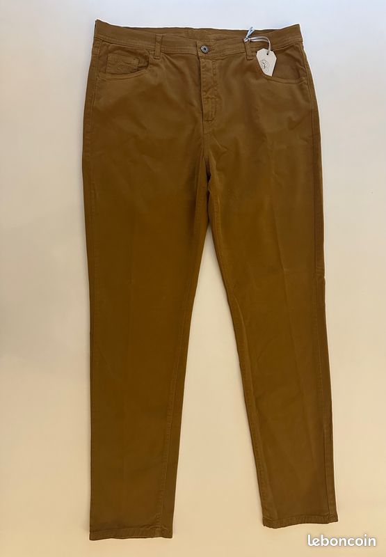 Vends pantalon homme, couleur marron, neuf avec étiquette, taille 46 (image 2)