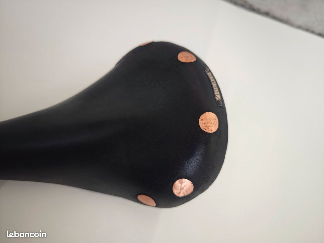 Selle Velo Vintage IDEALE 88 TB SPECIALE COMPETITION, Cuir Marron, Rodée Main