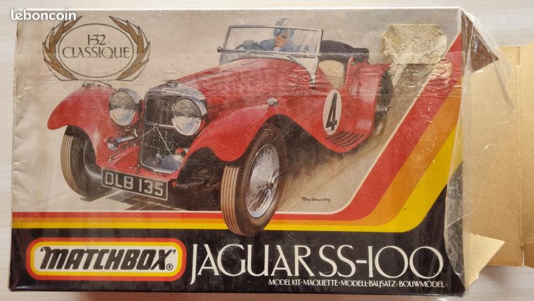 Kit Matchbox Ancien 1/32 Jaguar SS/100 – 1977 – Complet Avec Belle Boîte