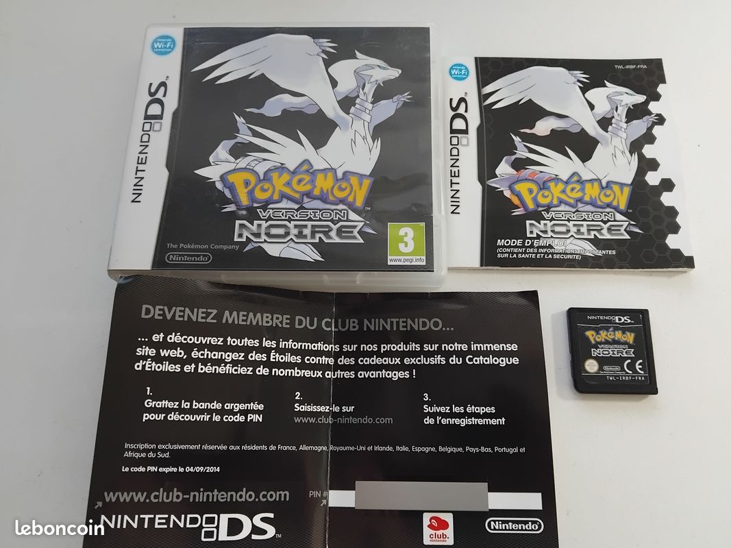 Pokemon Noir + Carte VIP Non Grattée VF (Complet) - DS / 3DS / 2DS