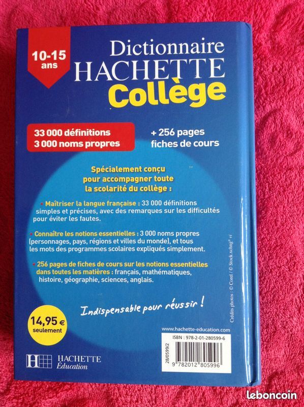 Dictionnaire Hachette "Collège" (image 2)