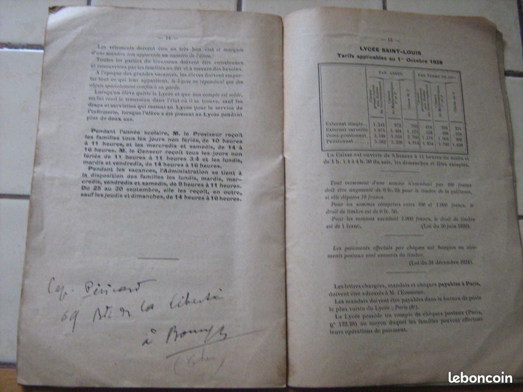 Prospectus du lycée Saint Louis ancien collège d'Harcourt (image 5)