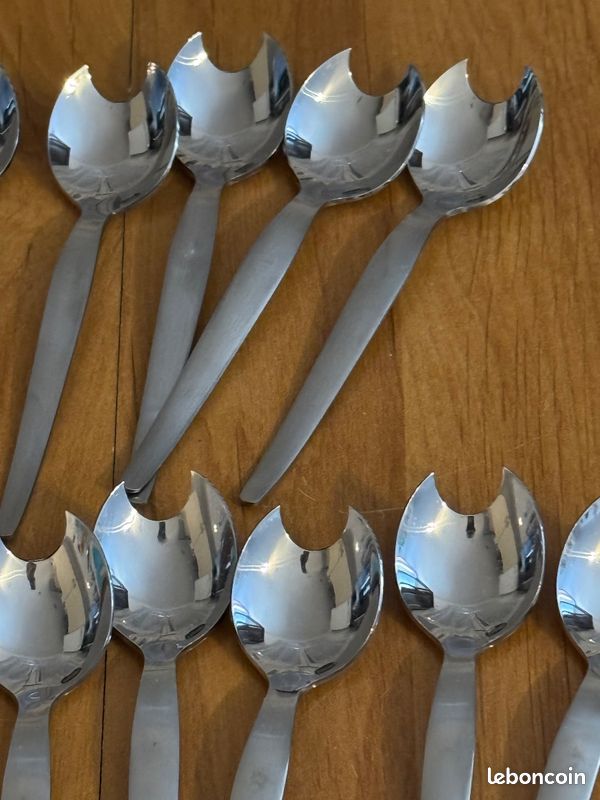 12 Cuillères à Thé Glacées Motif Chestnut Hill - Acier Inoxydable - Towle Supreme Cutlery