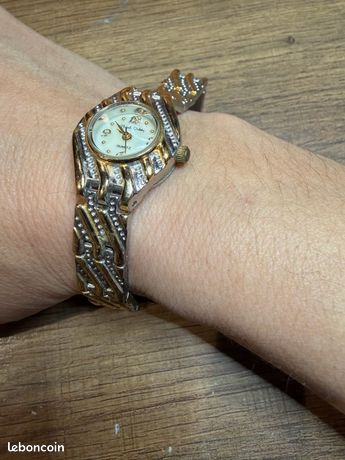 Montre Femme Vintage Michel Delaby Quartz - Boîtier Argenté 22mm, Bracelet Acier, Fonctionne