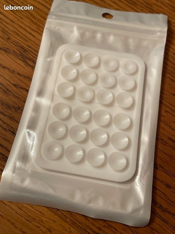 Support De Téléphone En Silicone A Ventouse Blanc