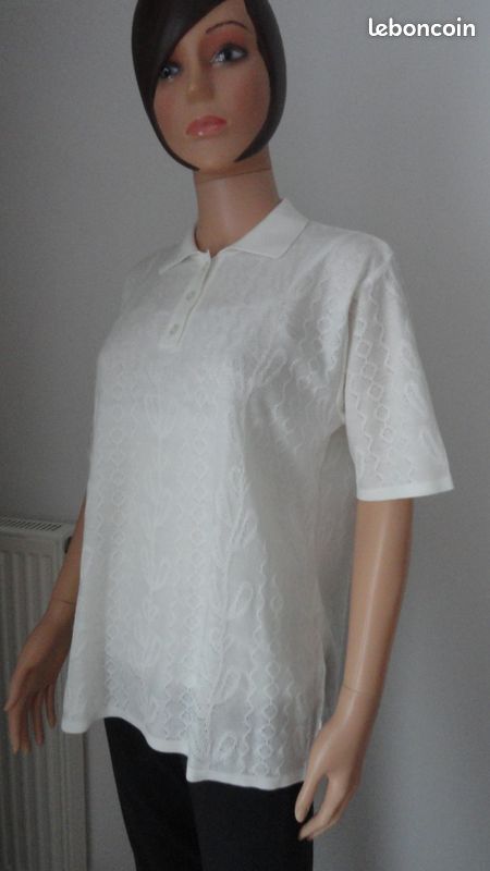 Damart - Pull Maille Ajourée - Femme - Blauw - S