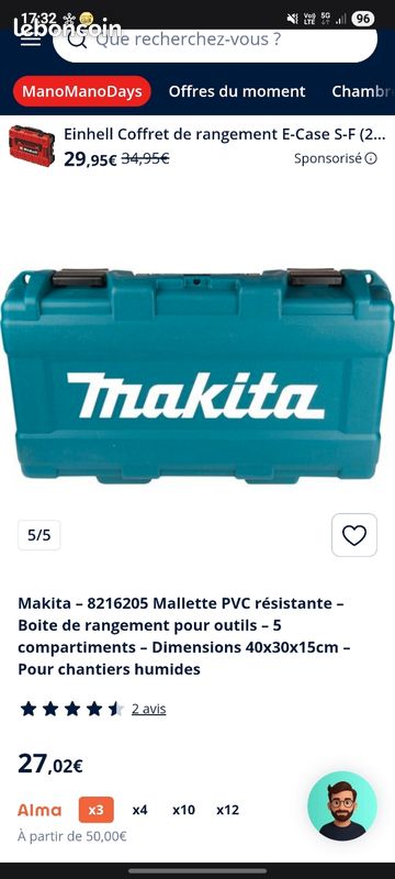 Lotos de 5 caisse à outils MAKITA (image 2)
