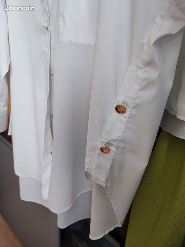 Oversized Shirt Chemise Blanche Zara Femme Manche Courte Zara