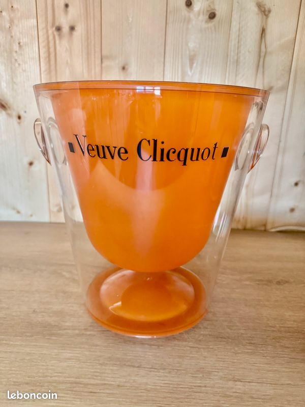 RARE Veuve Clicquot seau à champagne métal pour bouteille de champagne