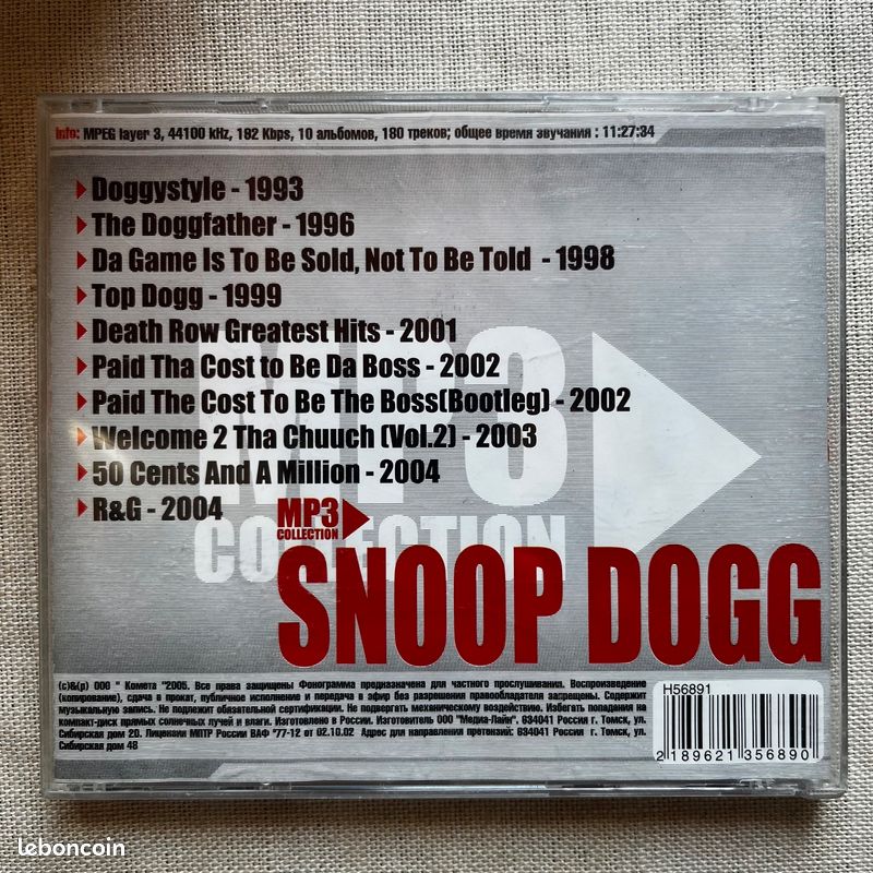 CD MP3 compilation Snoop Dogg (image 2)