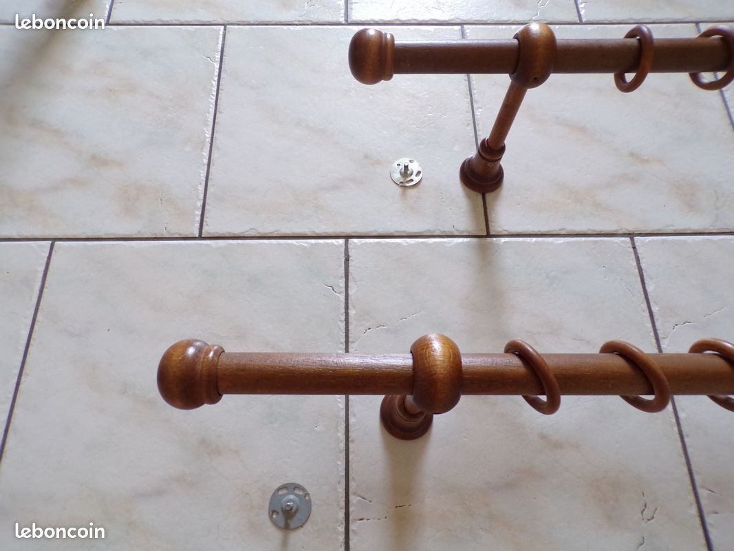 2 Tringles à rideaux en bois (image 2)
