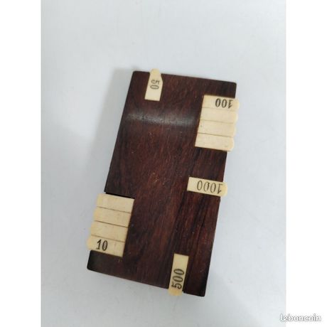 Marqueur De Bridge Art Déco - Palissandre - Jeu De Société Vintage France