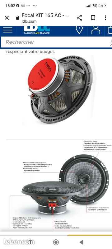 Focal KIT 165 AC - Enceintes auto - Garantie 3 ans LDLC