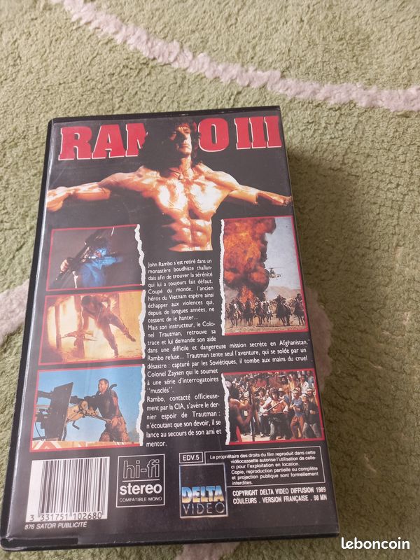 FILM CULTE MAGISTRAL K7 VHS Sylvester STALLONE dans RAMBO III / bobp (image 2)