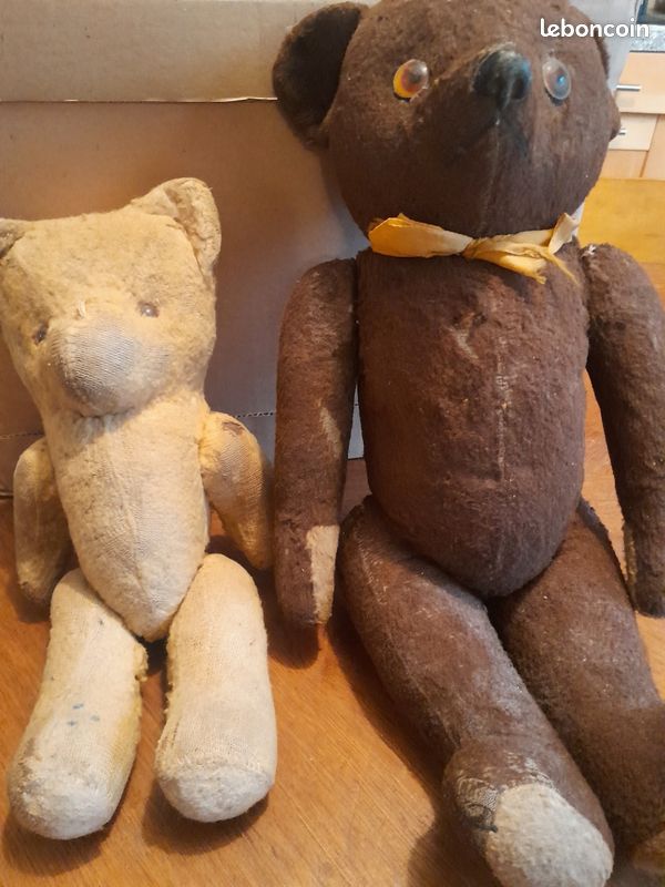 Adorable tres ancien ours en peluche années 1930-40 | eBay