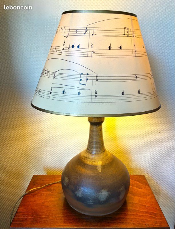 Lampe grès pyrité 60-70s (image 1)
