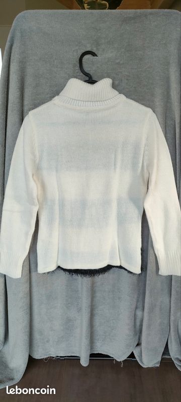 Pull blanc et noir Morgan - Taille M (image 4)