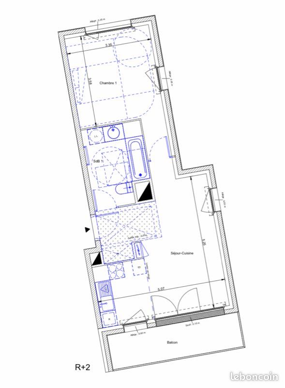 Appartement 2 pièces 45 m² · à Bussy-Saint-Georges · 44,5 m² · 199 000 €