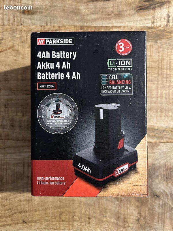 Batterie 4Ah 12V neuve PARKSIDE Bricolage