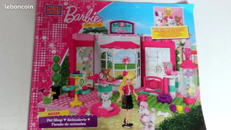 Mega Bloks Barbie Animalerie – Ref 80224, Complet, Comme Neuf, Pour 5-6 Ans