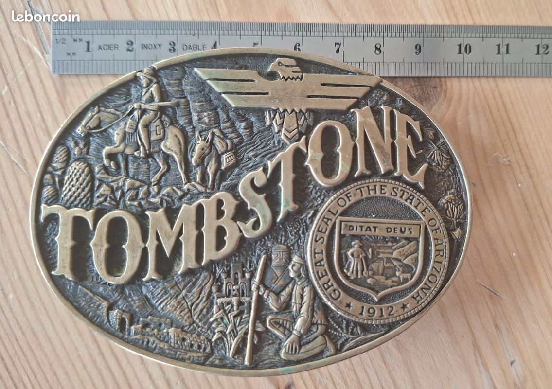 Boucle de ceinture western US Tombstone (image 1)