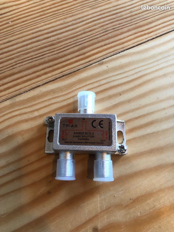 Deboubleur pour canle d’antenne TV câble coaxial fileté (image 1)