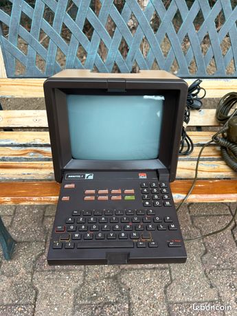 Minitel 1 Telic Alcatel - Beige Marron - Clavier Rétractable - Fonctionne - France