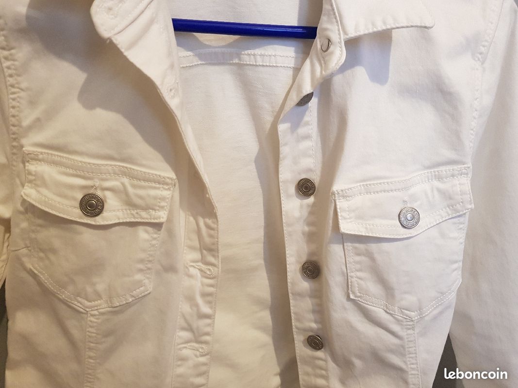 Veste en jeans blanche (image 2)