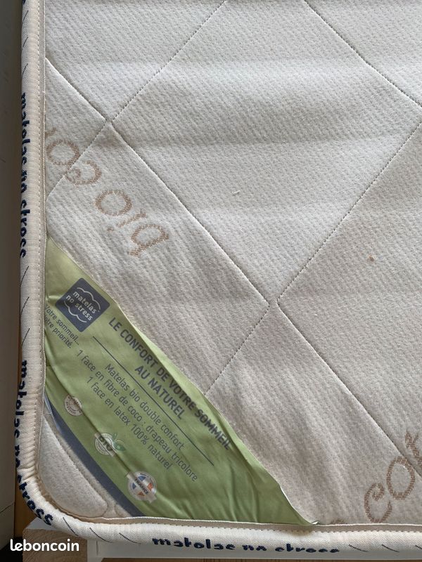 Matelas bébé bio 70x140 avec alaise fabriqué en France (image 2)