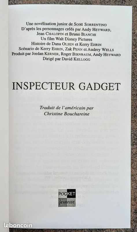[EXCELLENT ÉTAT] Inspecteur Gadget - Pocket Junior (Novélisation film) (image 6)