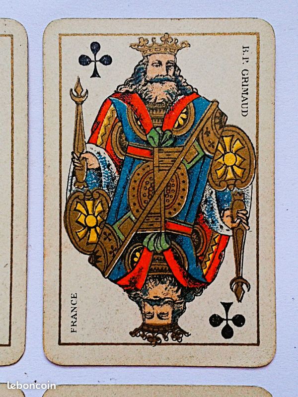 Ancien petit jeu de 52 cartes, jeu de patience SCHAFFHOUSE