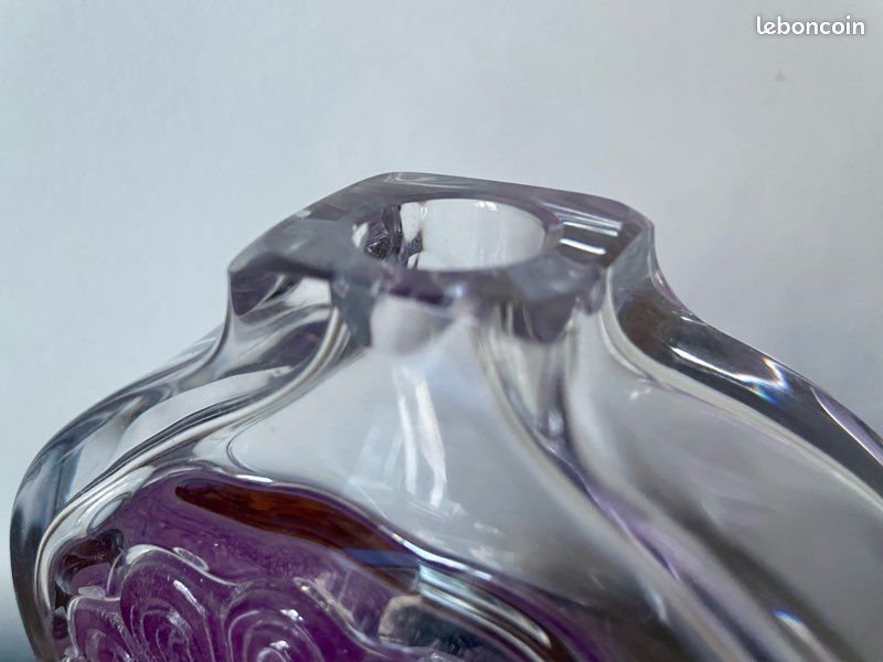 Lampe Daum France en cristal et plexiglas