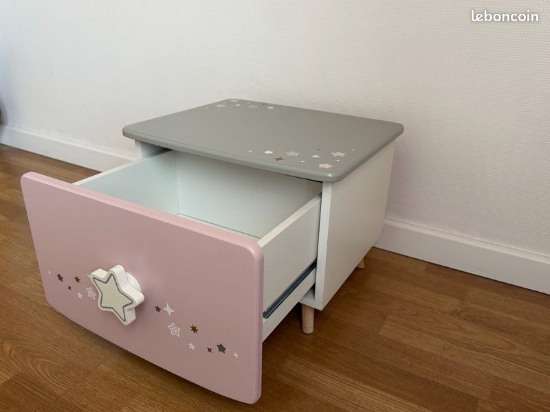 Table de chevet chambre enfant fille (image 3)