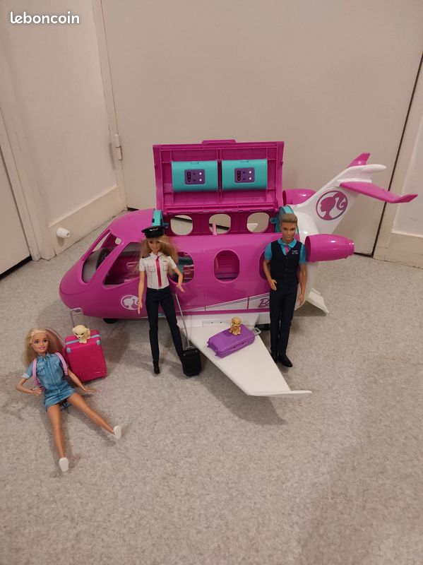 Avion Barbie + Barbie pilote + Ken stewart + Barbie voyage (image 1)