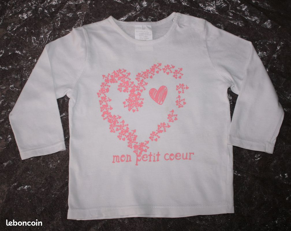 Lot 3 pull tee shirt manches longues pull fille 18 mois (image 4)