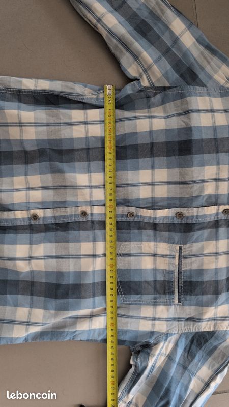 Chemise carreaux bleu blanc (image 2)