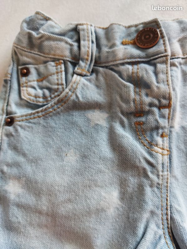 Short jean étoiles taille ajustable (image 2)