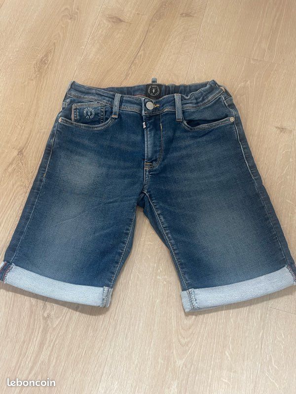 Short bermuda en jean strech le temps des cerises garçons 12A