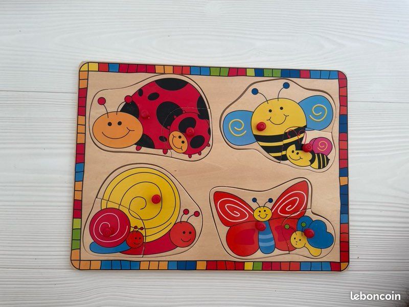 Puzzle en bois insectes (image 1)