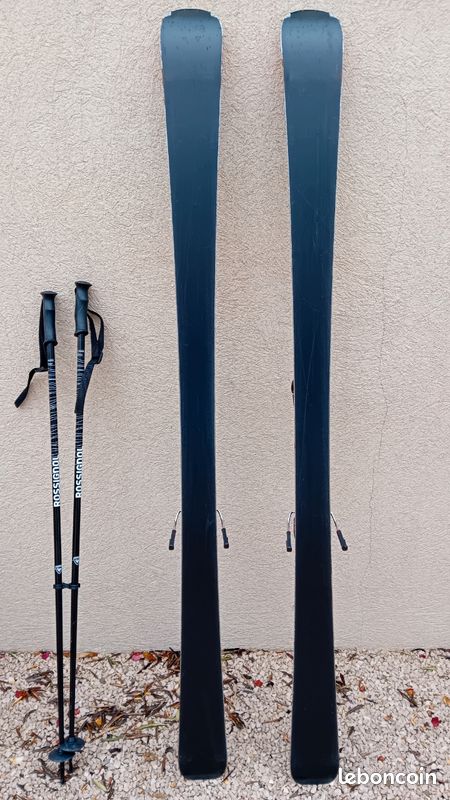 Vend skis rossignol réact 6 .163 cm avec battons (image 2)