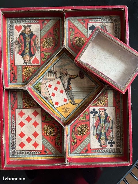 ANCIEN JEU DE Nain Jaune 2 niveaux en bois avec jetons SC Simonin Cuny EUR 24,00 - FR