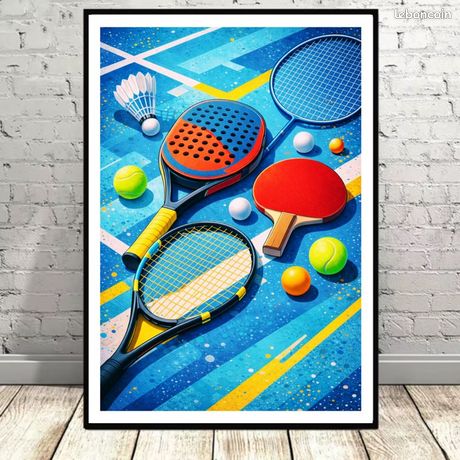 ZZBYMX Poster Toile Tennis Match Bondé - Affiche Murale Sport 30x45 Cm Chambre Moderne